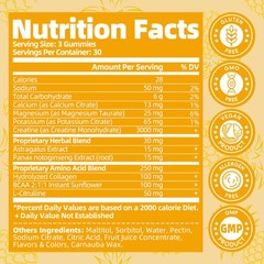 Creatine Monohydrate 90 Gummies for Muscle Growth & Cognitive Health