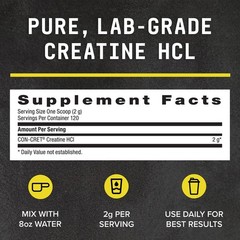 Chemistry Labs Creatine HCl Powder | Improves Muscle Performance | 120 Servings