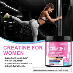 Creatine Monohydrate Powder For Women Strengthen Muscles 5 Grams Per Serving