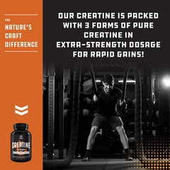 High Strength Tri Phase Creatine Pills – Muscle Mass Gainer and Recovery 240ct