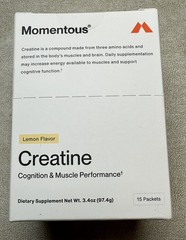 Brand New Factory Sealed Momentous Creatine 15 Packets, Cognitive Muscle Support