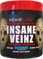 Insane Labz Insane Veinz Stim-Free Pumps Nitric Oxide Pre-Workout 4 Flavors New