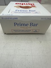 Equip Prime Bar Peanut Butter Grass-Fed Beef Protein Bars 12 Pack 20g Protein