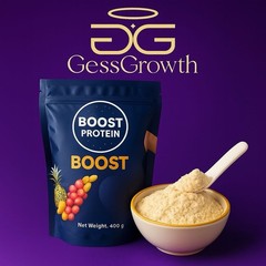 GessGrowth Protein Powder Bodybuilding Supplement 400g Calcium Vitamins Unisex