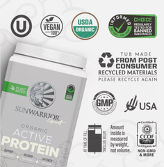 Sunwarrior Vegan Protein Powder USDA Organic Protein Powder Cake Batter flavor