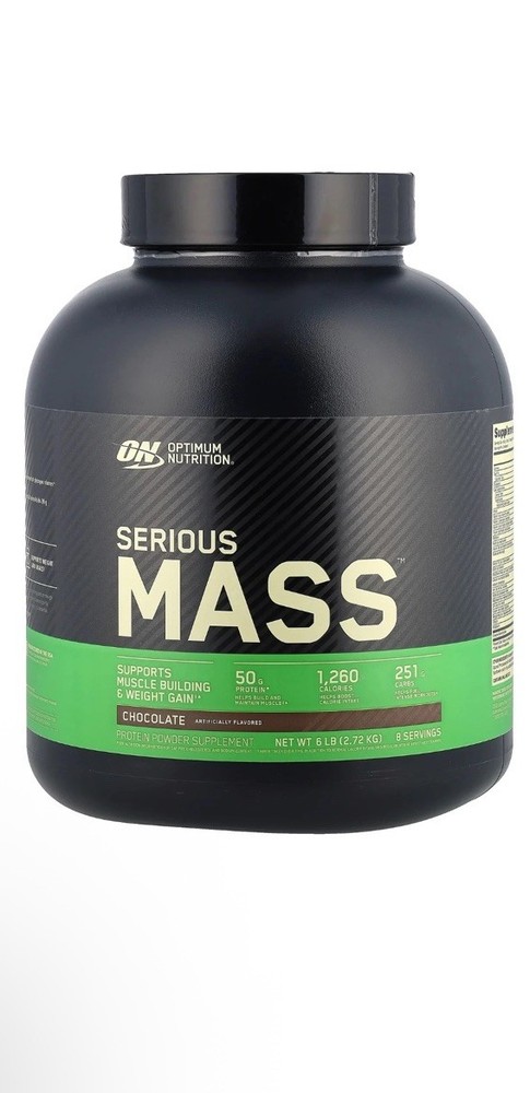 Optimum Nutrition, Serious Mass, High Protein Weight Gain Powder, Chocolate 6 lb