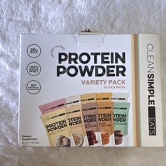 Clean Simple Eats Protein Powder Variety Pack 10 Stick Packs Whey 11.9oz