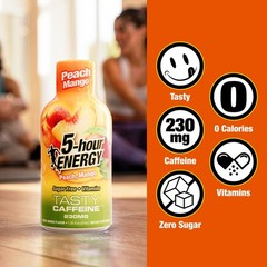 5-hour ENERGY PEACH MANGO Flavor, 30 Count, 1.93 Fl Oz Energy Shot, Extra…