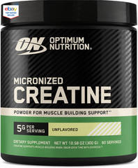 Optimum Nutrition Micronized Creatine Monohydrate Powder 60 Servings 5g Unflavor