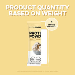 Clean Simple Eats Whey Isolate Protein Powder, Simply 1 Serving (Pack of 10)