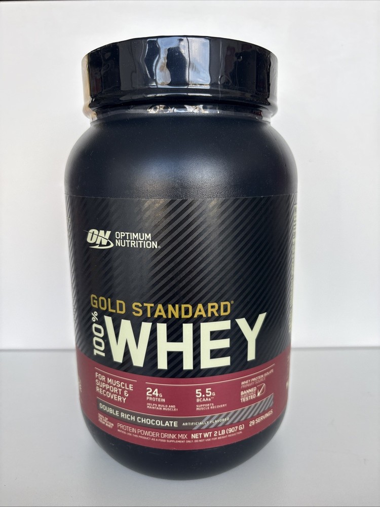 Optimum Nutrition Gold Standard 100% Whey, Double Rich Chocolate, 2lbs 8/2026