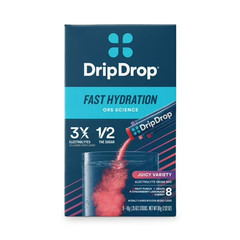 DripDrop Electrolyte Powder Drink Mix for Fast Hydration, Juicy Variety, 0.35 oz