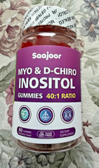 Saajoor Myo-Inositol & D-Chiro-Inositol Gummies with Vitamin D3, Magnesium