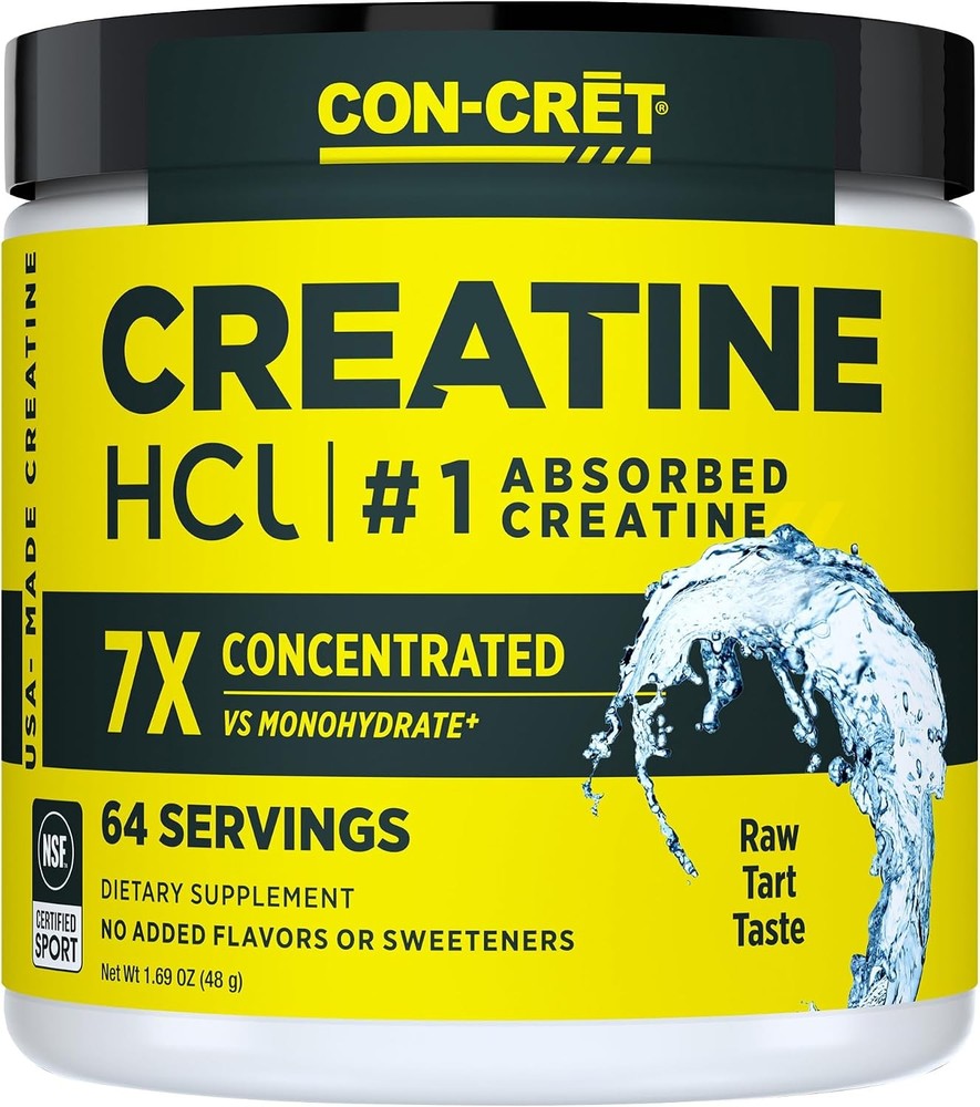 Creatine HCl Powder for Women and Men, Unflavored, 64 Servings | No Bloating or