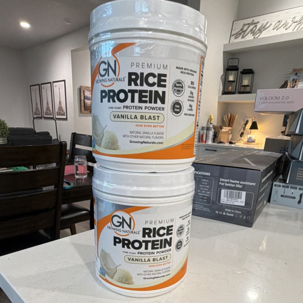 Growing Naturals Organic Rice Protein Powder Vanilla Blast Vegan MPN 24060598