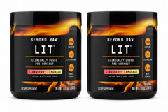 2 Beyond Raw LIT Clinically Dosed Pre-Workout Strawberry Lemonade Exp: 08-2027