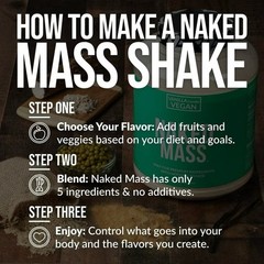 Naked Mass – Vanilla Vegan Weight Gainer – 8Lb