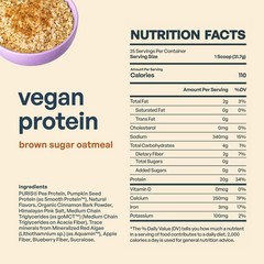 BE AMAZING Vegan Protein Powder – Brown Sugar Oatmeal Flavor (25 Servings)