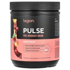Legion Pulse Pre-Workout without Caffeine-Fruit Punch-20 sev-EXP 2028+ | 2 packs