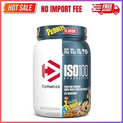 Dymatize ISO100 Hydrolyzed Whey Isolate Protein Powder, Fruity Pebbles, 20 servi