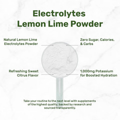 Electrolytes Powder, 1Lb (69 Servings) – No Sugar, Lemon Lime – Hydration Supple