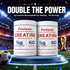2 pack Creatine Monohydrate 300g (10.6 oz) , Micronized Pure Powder -120Servings