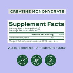 Bloom Nutrition Creatine Monohydrate Powder, 5G Micronized Creatine per Serving,