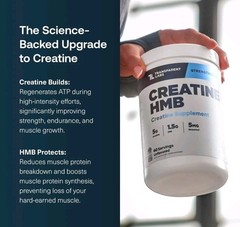 Transparent Labs Creatine HMB Creatine Monohydrate Powder Unflavored 30 Servings