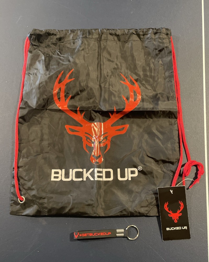 Bucked Up Pre Workout Bag W/ Keychain. Promotional Item