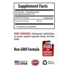 prostate supplements for men – MACA ROOT EXTRACT 400MG – brain booster – 2 Bot