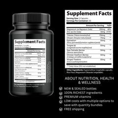 Total Test- Bodybuilding & Men’s Health Support- 5 Bottles- 450 Capsules