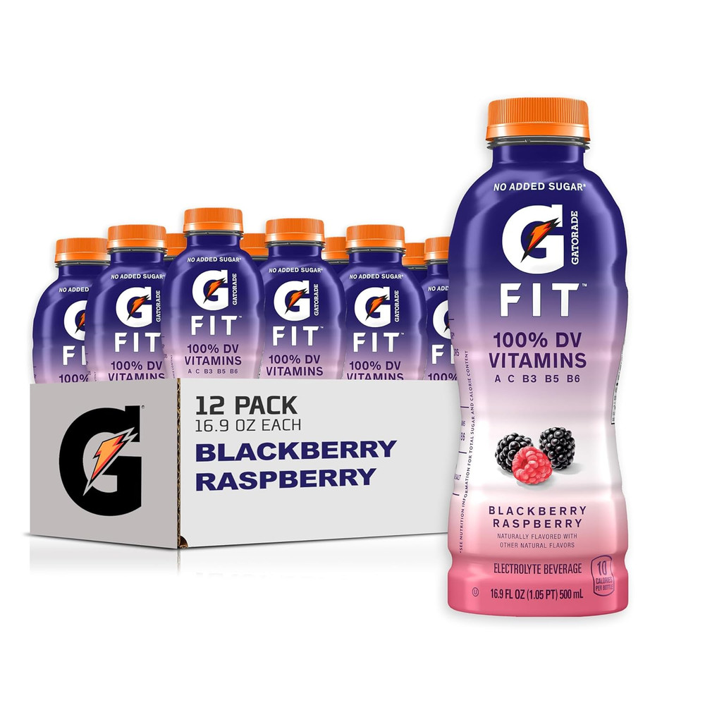 Fit Electrolyte Beverage, Healthy Real Hydration, Blackberry Raspberry, 16.9.Oz