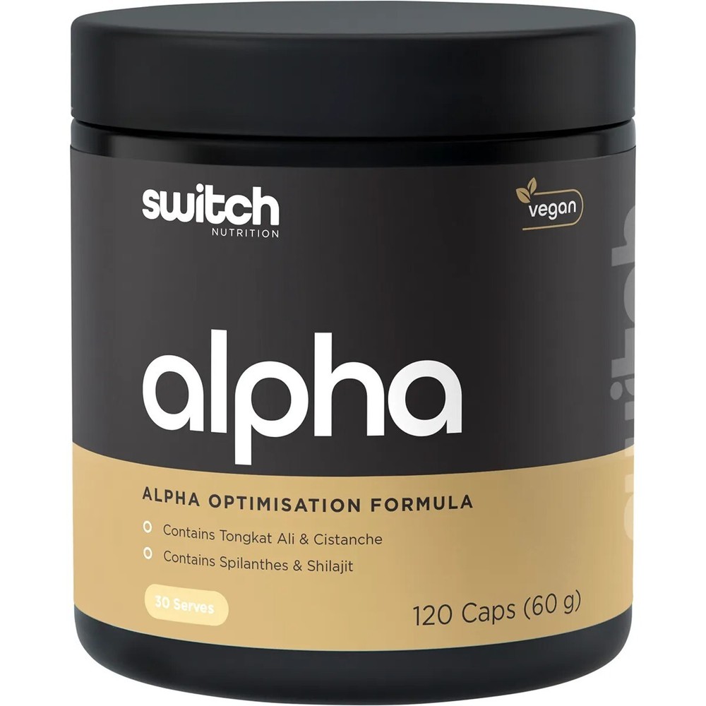 New Switch Nutrition Alpha Optimisation Formula 120 Capsules Alpha Male Support