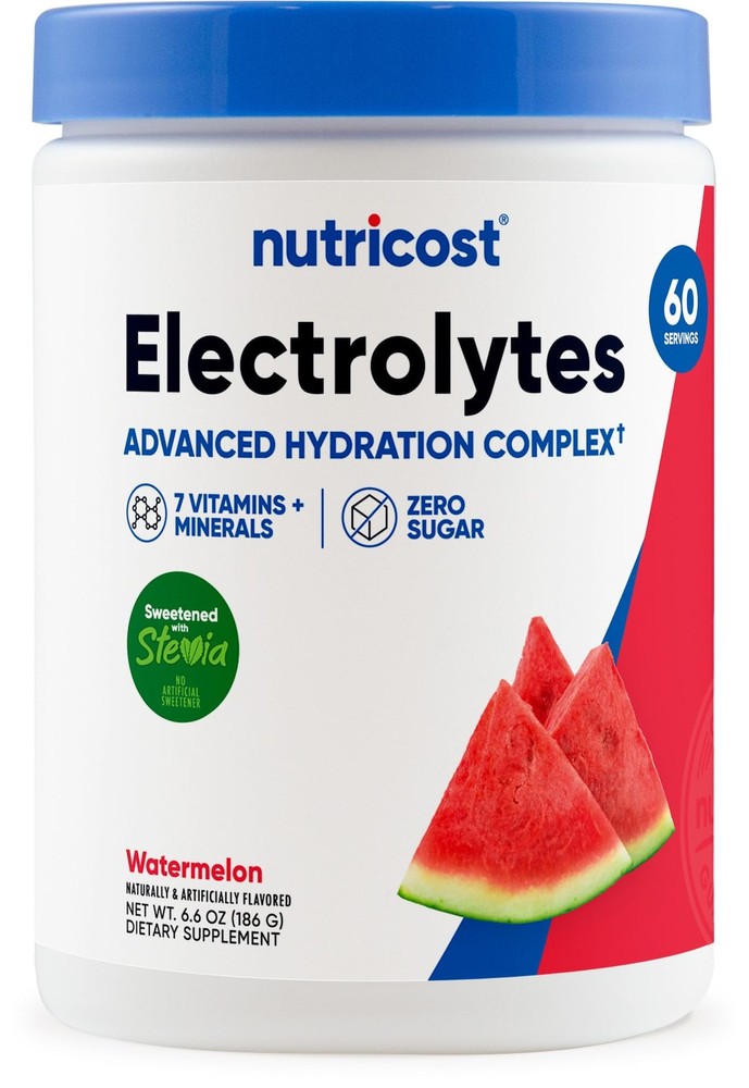 Nutricost Electrolytes Complex Powder (Watermelon) 60 6.6 Ounce (Pack of 1)