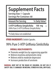 serotonin capsules – L-5-HTP – 5-htp supplements – 3 Bottles (180 Capsules)
