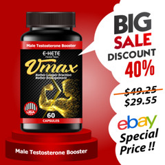 Vmax, Male Enhancement,Testosterone Booster and for Penis Size, Bodybuilding