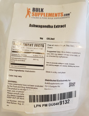 PURE ASHWAGANDHA EXTRACT POWDER by BULK SUPPLEMENTS – 2.2 POUND BAG (1kg)