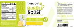 TransformHQ Bubble Boost Fizzy Energy Drink Mix (Lemon Lime Flavored) 21 Packets