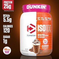 Dymatize ISO100 Dunkin Mocha Latte Whey Protein 20 Servings 25g Protein