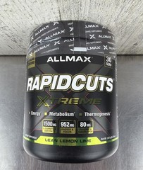 Allmax Rapidcuts Xtreme Pre Workout Powder 30 Servings Lemon Lime