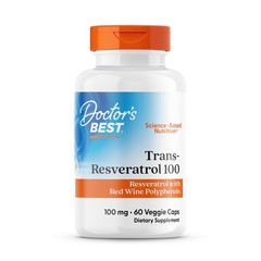 Doctor’s Best Trans Resveratrol 100 mg Supplement for Men & Women – Red Wine Pol