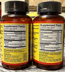 (2x) Bragg Organic Apple Cider Vinegar Capsules w/6 B Vitamin90ct Each FREE SHIP