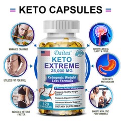 KETO BHB CAPSULES 25000MG FOR ADVANCED WEIGHT LOSS NEW