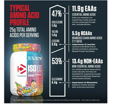 Dymatize ISO100 Hydrolyzed Whey Birthday Cake Pebbles 20 Servings 25g Protein