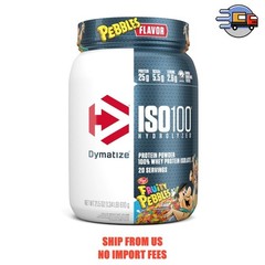 Dymatize ISO100 Hydrolyzed Whey Isolate Protein Powder, Fruity Pebbles, 20 servi
