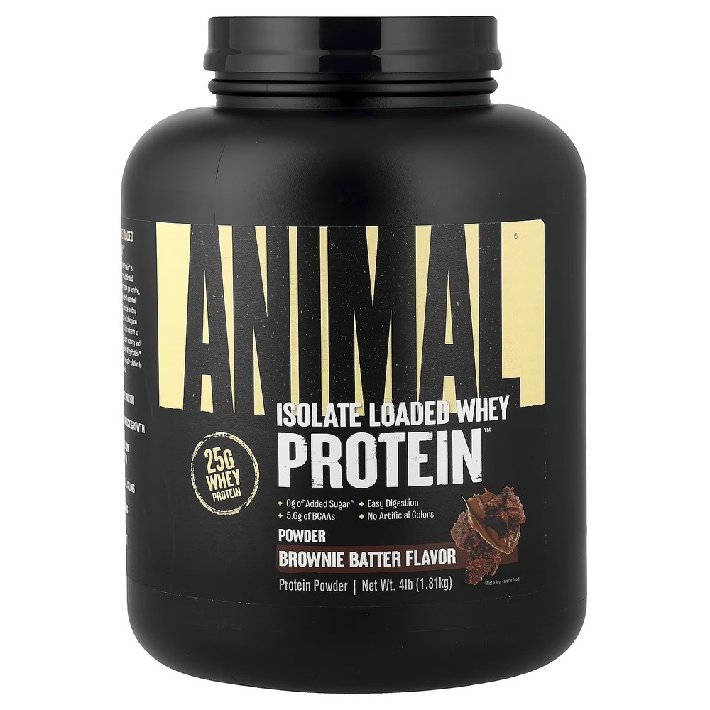 Universal Nutrition Animal Whey Isolate Loaded Protein Powder – 54 Servings