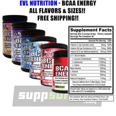 EVL Evlution Nutrition BCAA Energy Amino Acid Pre-Workout Powder – All FLAVORS