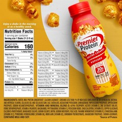 Premier Protein Salted 🍬Caramel Popcorn 🍿 11.5 Fl Oz (Pack of 12)