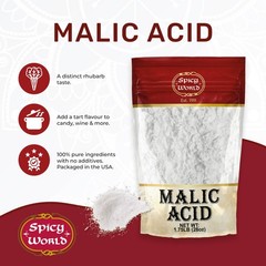 Spicy World Malic Acid Powder 1.75 LB (28oz) – Food Grade, Crystals, Tart Flavor