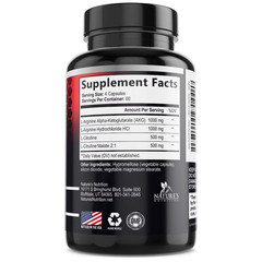 Nitric Oxide Booster 3000mg L-Arginine 3X Extra Strength Capsules